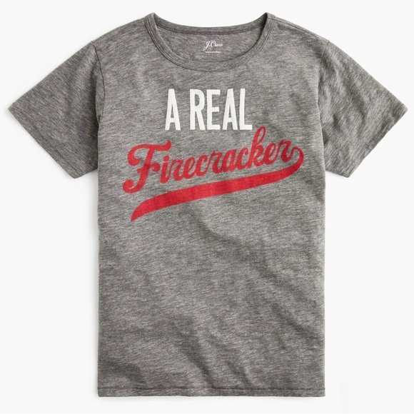 J. Crew A Real Firecracker Graphic Tee - Picture 1 of 5